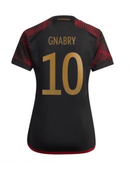 Tyskland Serge Gnabry #10 Replika Borta Kläder Dam VM 2022 Kortärmad